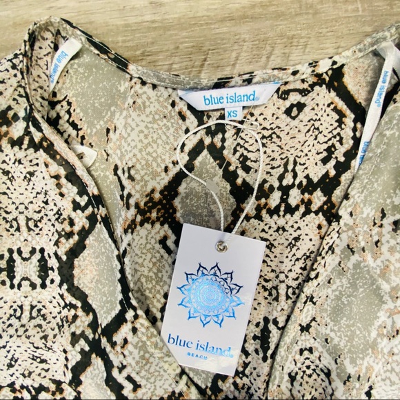 Swim Cover Up -SNAKE SKIN PRINT Size XS - Picture 5 of 11